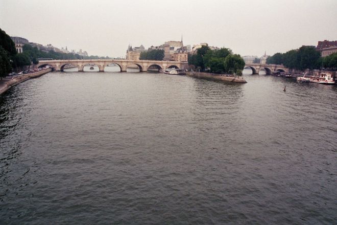 Blick von der Pont des Arts auf die Pont Neuf