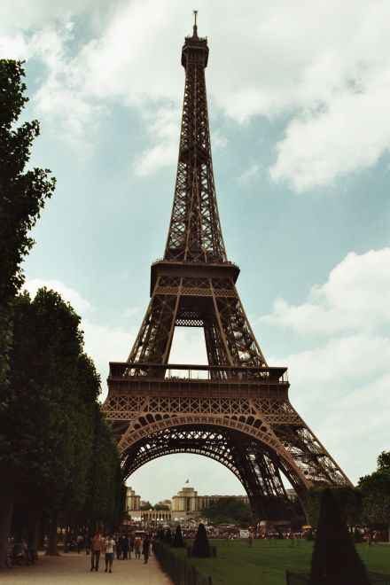 Blick vom Champ de Mars in Richtung Trocadéro