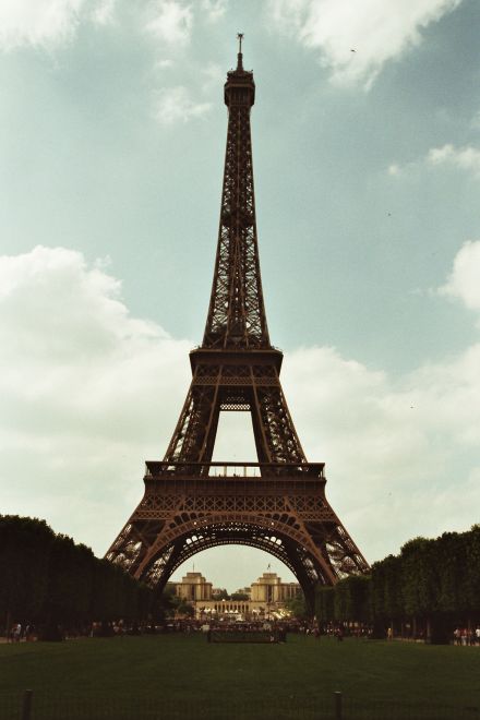 Blick vom Champ de Mars in Richtung Trocadéro